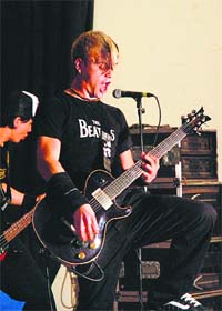A German Rock Band performs at English Auditorium in Panjab University
