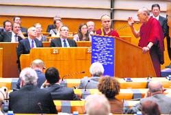 His Holiness, the Dalai Lama, addresses the European Parliament