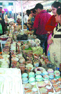 Marble items from Pakistan are major attraction among the visitors.