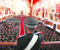 Cadets at the graduation ceremony of Army Cadet College wing of Indian Military Academy in Dehradun on Friday. 