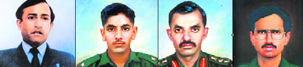 From left: Wg Cdr Rakesh Sharma, 2/Lt Rakesh Singh, Col NJ Nair, Maj RK Joon.
