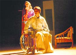 A Punjabi play, Wrong Number, staged at the Tagore Theatre, Chandigarh, on Monday. 