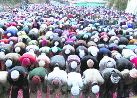 People offer prayers on the occasion of Id-ul-Zuha in Shimla