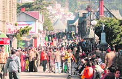 A view of the Scandal Point in Shimla