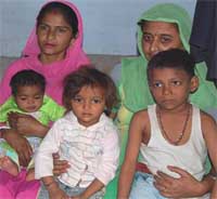 Kids who had allegedly been deserted by their parents at the Hanumangarh railway station with members of Eklavya Ashram