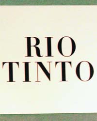 This file photo shows a logo of Anglo-Australian resources giant Rio Tinto