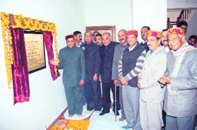 Chief Minister Prem Kumar Dhumal inaugurates the ministerial complex at Dharamsala
