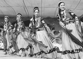 Artistes perform on the concluding day of the Regional Saras Fair-2008 at Sheesh Mehal in Patiala