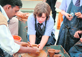 Children of Pathways World School, Gurgaon, take part in different competitions during the founder’s weekend celebrations.