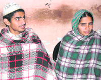 Noorjahan with her brother.
