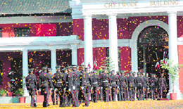 GCs cross the antim pag (last step) at the Chetwode building.