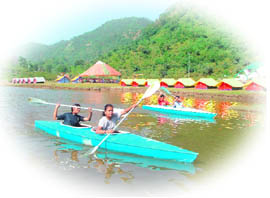 Boating facilities at the site