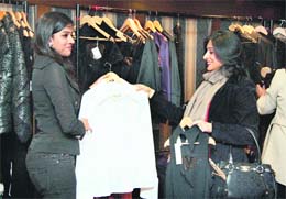 Visitors at an exhibition of latest international brands in Ludhiana. 