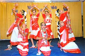 Students perform folk dance in Dehradun