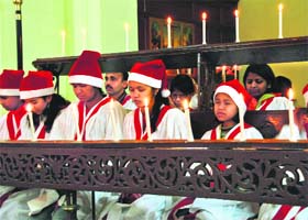 A congregation in progress in Christ Church, Shimla
