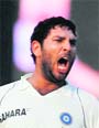 Yuvraj's fifty is his fourth in Test cricket