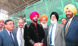 Parliamentary panel members review infrastructure projects at the Rajasansi International Airport in Amritsar