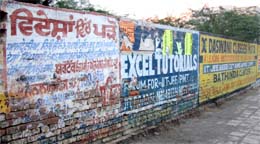 Defying the Defacement Act, the walls are painted across the Bathinda town.