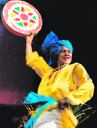 A student performs at the North Zone Inter-University Youth Festival in Chandigarh on Wednesday.