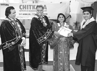 Engineering and management graduates of Chitkara Institutes of Engineering and Technology were awarded degrees at annual convocation on Wednesday.