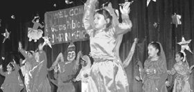 Students of St Joans Public School, Mohali, perform at Makhan Shah Lobana Bhawan, Chandigarh, on Friday.