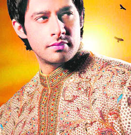 A traditional wedding outfit lends elegance and grace to the groom