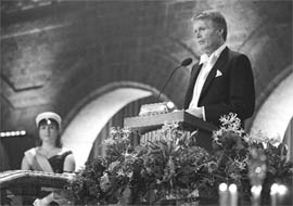 Nobel Laureate Jean-Marie Gustave Le Clezio speaks at the Nobel banquet in the Stockholm City Hall  Reuters  