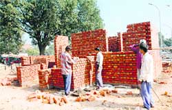 The under-construction toilet block in Sector 22-A, which is being opposed by residents