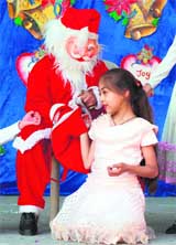 Students participate in Fiesta08 before Christmas at St Theresas Convent School, Karnal