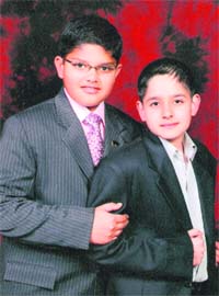Amogh Sharma with his younger brother