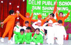 Tiny tots of the Sunshine wing of Delhi Public School present dance drama during the annual day function in Amritsar
