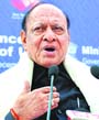 Union Textiles Minister Shankarsinh Vaghela at a press conference in New Delhi on Tuesday. Tribune photo 
