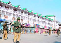 With polling due in the last phase on Wednesday, the CRPF has intensified patrolling in Srinagar to ward off anti-poll protests. Restrictions under Section 144, CrPC, have also been in place in the summer capital. 