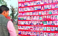 A poster of most-wanted criminals has been put up at the site