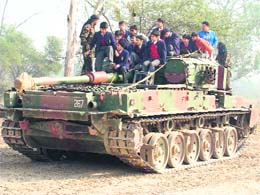 City children participate in the Shourya Saptah at Ferozpur sector. 