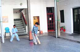 Master Blaster Sachin Tendulkar's son Arjun plays cricket with kids at Woodstock School in Mussoorie.