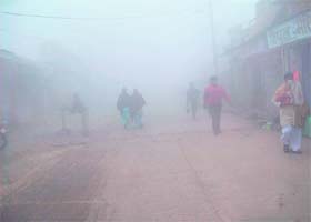 Morning-walkers brave adverse weather conditions in Bahadurgarh town of Jhajjar district