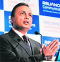 Reliance Communications chairman Anil Ambani addresses a press conference at the launch of the company's GSM telephone services in Mumbai on Tuesday.