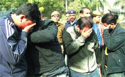 The four persons who allegedly kidnapped TV actor Rakesh Kathuria and his 