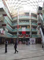 People throng Ambience Mall at Gurgaon on Tuesday. The mall has been especially decorated for the New Year celebrations.