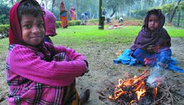 For the less fortunate kids, life goes on as usual as their parents work in the backdrop.