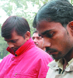 Two arrested for extortion in New Delhi on Saturday.