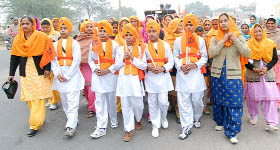 Religious fervour and gaiety marked celebrations on Guru Gobind Singh's birthday in Suratgarh region of Sriganganagar district on Monday.