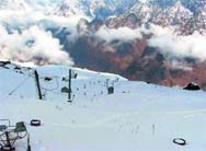 The snow-covered skiing resort at Auli.