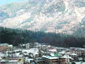 A view of Manali after the seasons first snowfall