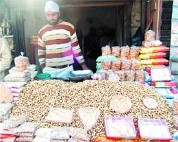 Time for gachaks and rewris: A shopkeeper sells these items in Amritsar