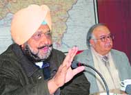 Raja Randhir Singh at a press conference
