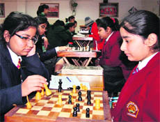 Students of BCM School take part in Ludhiana Sahodya Inter-School Chess Tournament in Ludhiana.