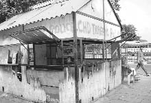A damaged beat box in Chandigarh.