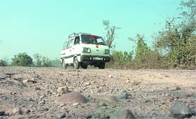 The stretch from Samba to Mansar which is in bad shape